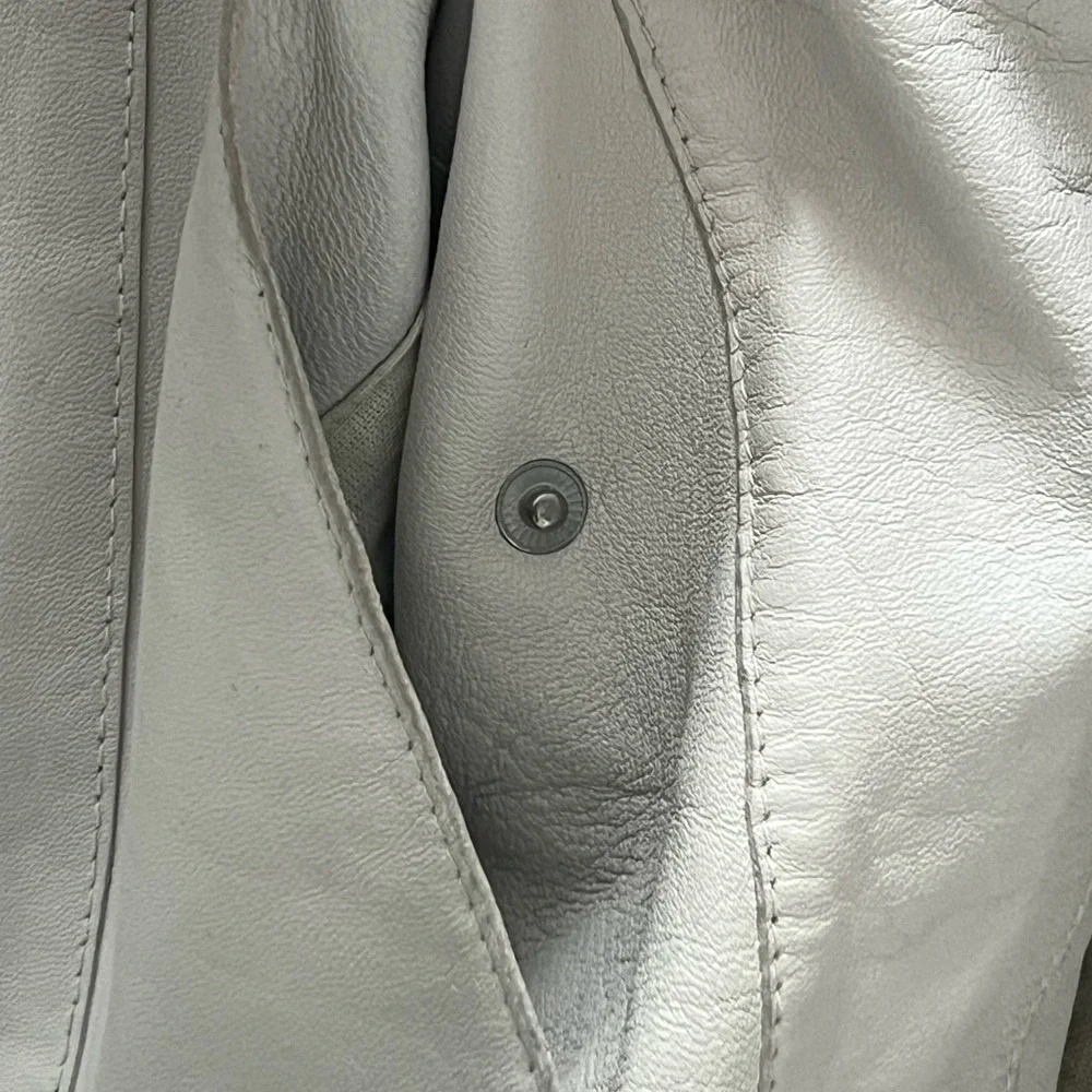 Off-White Leather Racer Jacket - Picture 4 of 8